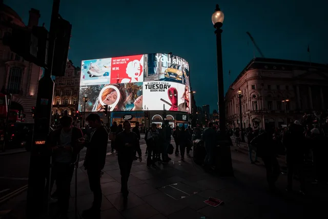 london, neon sign, advertising, people, sightseeing, night, illuminated advertising, london, london, advertising, advertising, advertising, advertising, advertising. Private marketplace auctions in UK programmatic buying